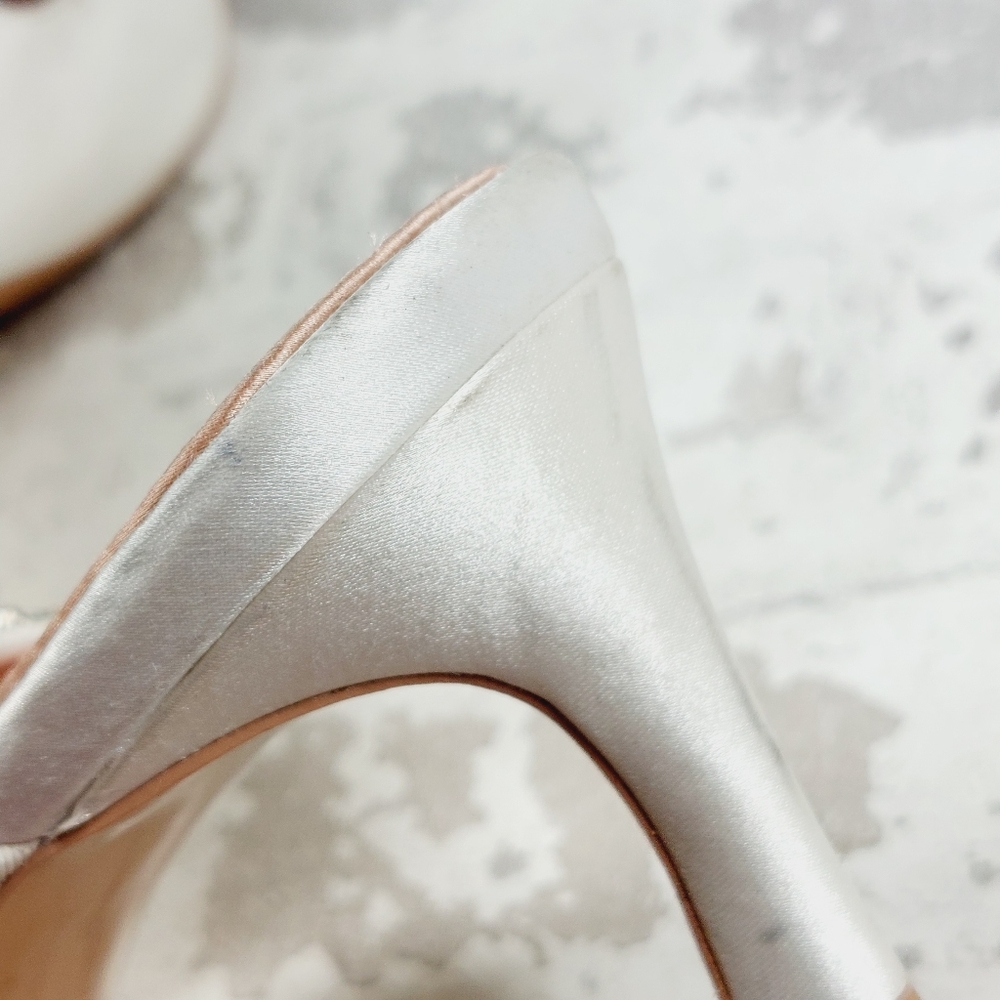 Naturalizer Pnina Tornai Liefde Mules in White Satin Crystal - Picture 13 of 15